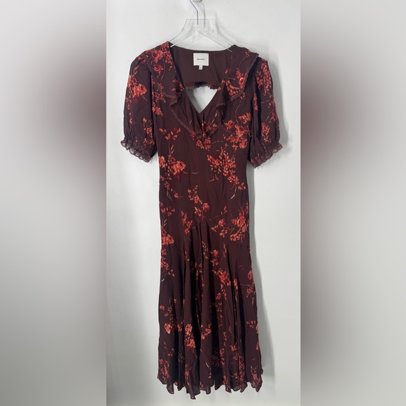 Reformation Evra Brown Maxi Dress B572 - Picture 5 of 8